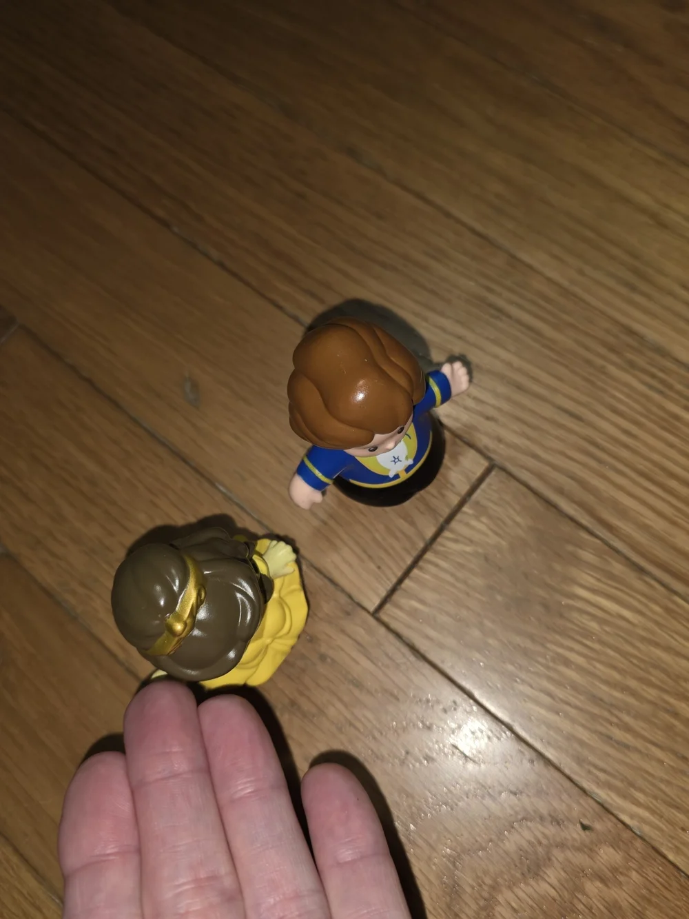 2PC LITTLE PEOPLE Fisher Price Disney Belle Beauty & the Beast PRINCE Adam 2012